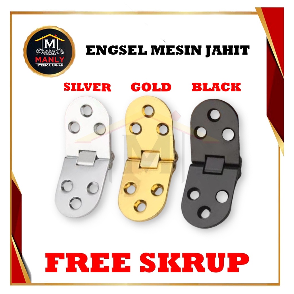 Engsel Meja Lipat/ Mesin Jahit Silver dan Gold / Engsel Jahit  (1 PCS)