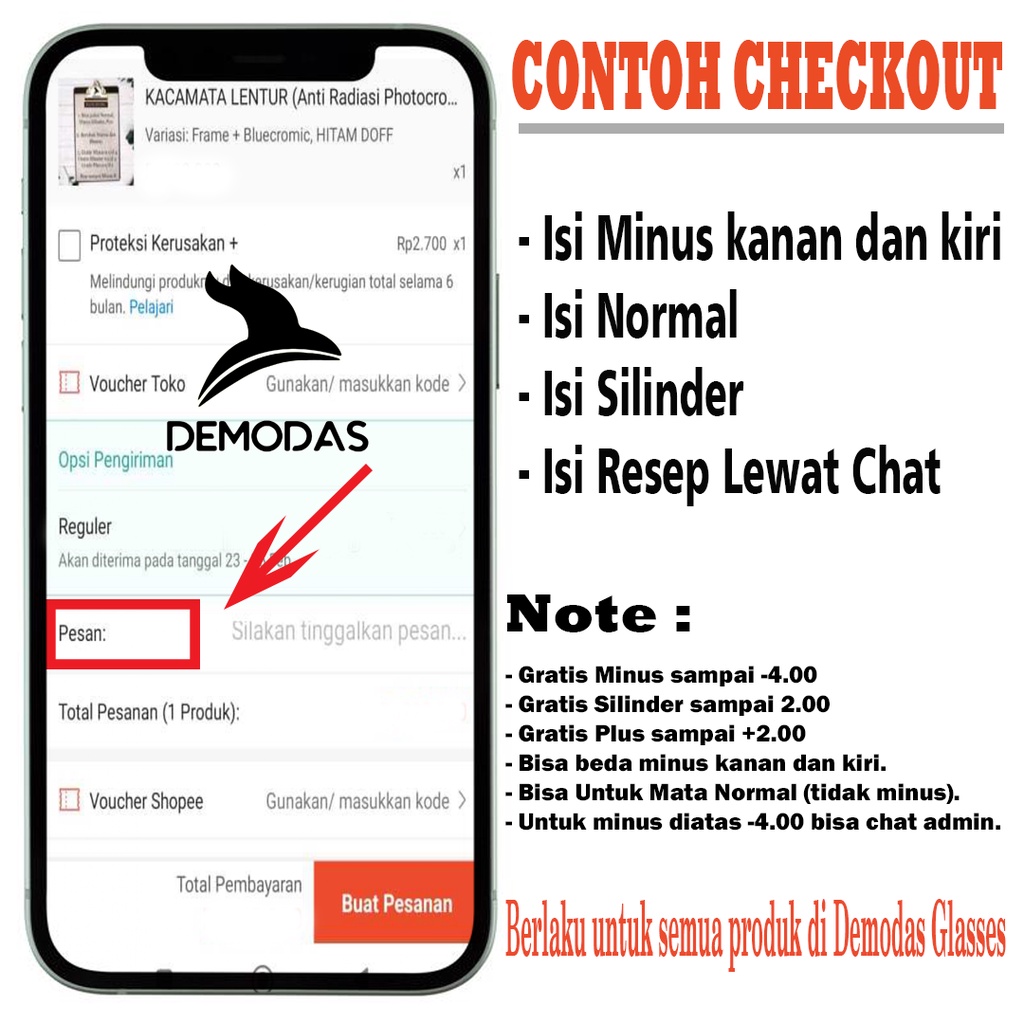 Frame KACAMATA LENTUR ( Photocromic Fotokromik Bluecromic photochromic potocromic fotocromic ) Lensa Photocromic Frame Kacamata Wanita Pria Minus Normal Silinder Plus Demodas Glasses 21261