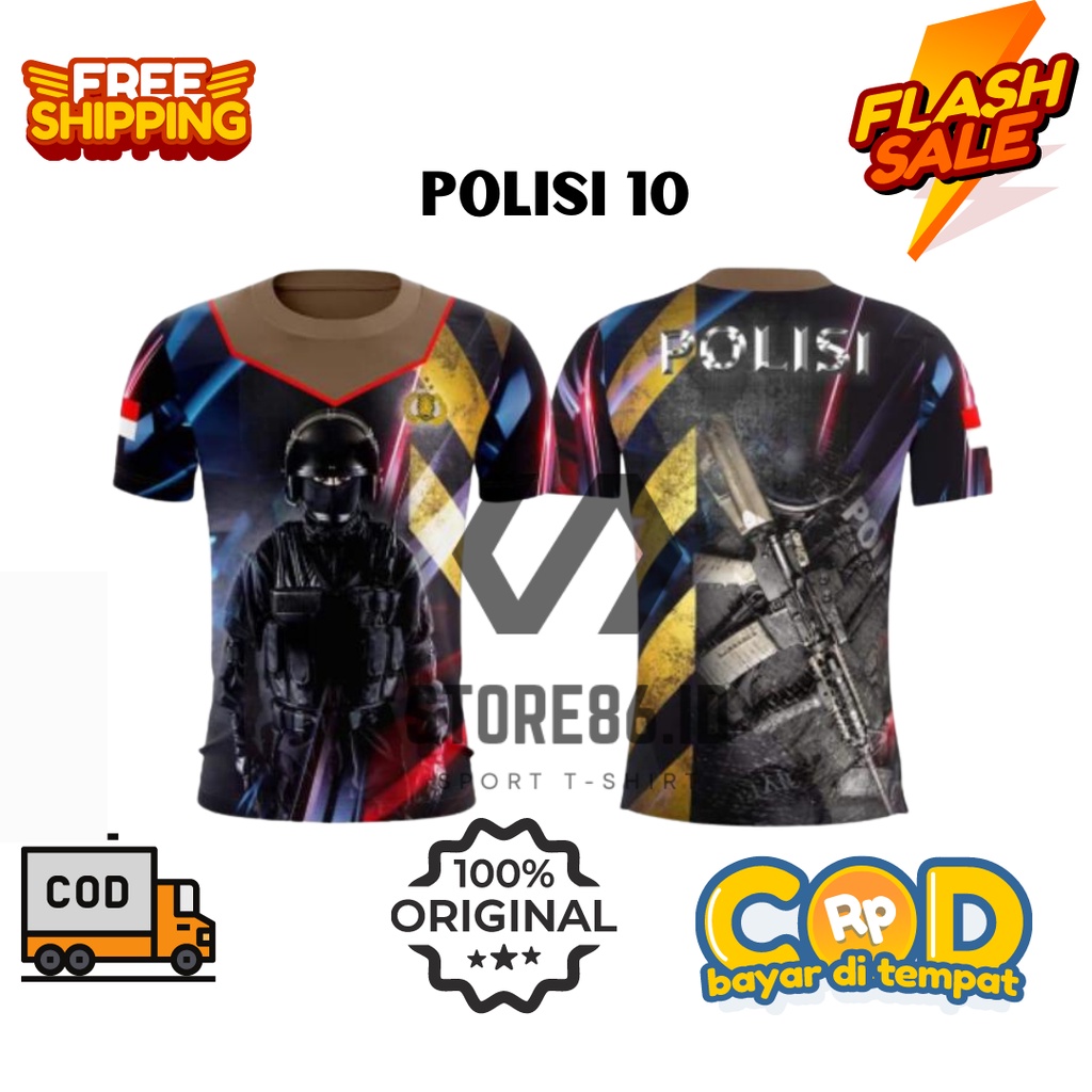 JERSEY POLISI 10 FULLPRINT SUBLIME / KAOS POLISI DRIFIT / JERSEY POLISI  / FULL PRINTING