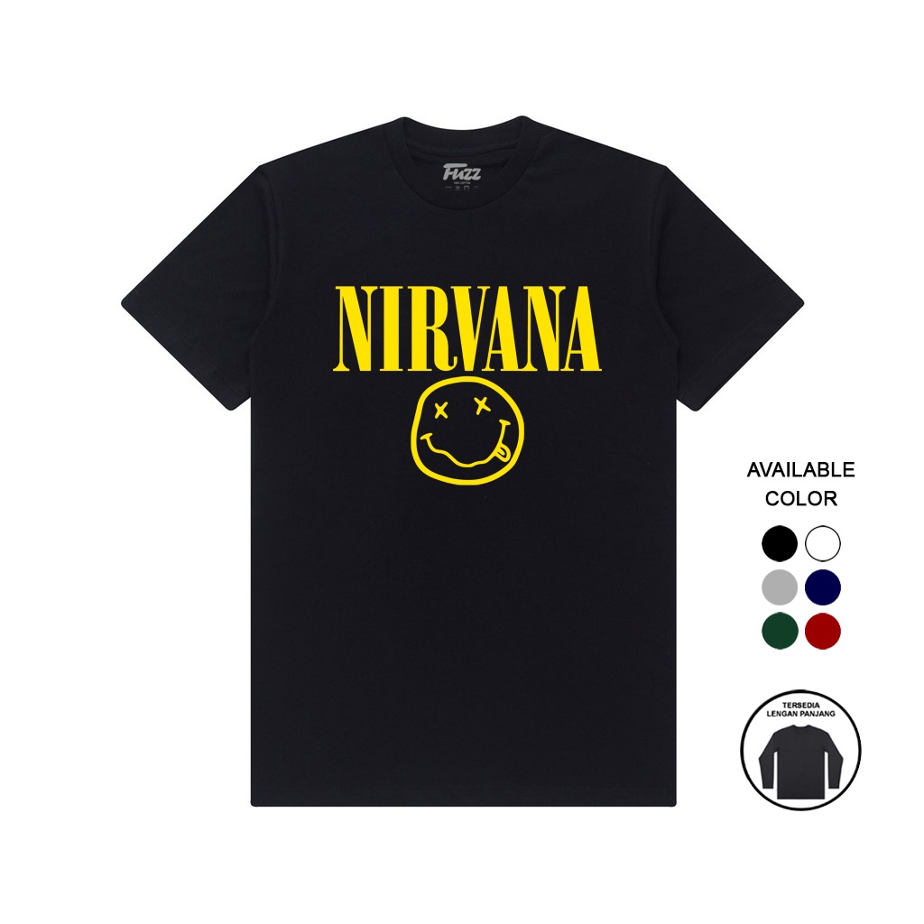 Kaos Band Nirvana Baju T-Shirt Musik Punk Rock Original Pria Dan Wanita