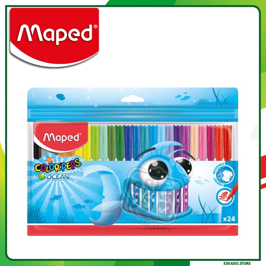 Spidol Maped Colorpeps Ocean Washable Isi 24