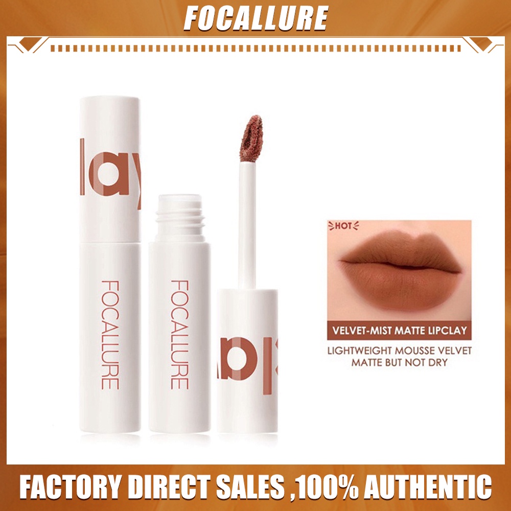 FOCALLURE Lipstik Madam Kosmetik Beludru-kabut Mousse Matte &amp; Halus Lip Clay Lip Cream FA179