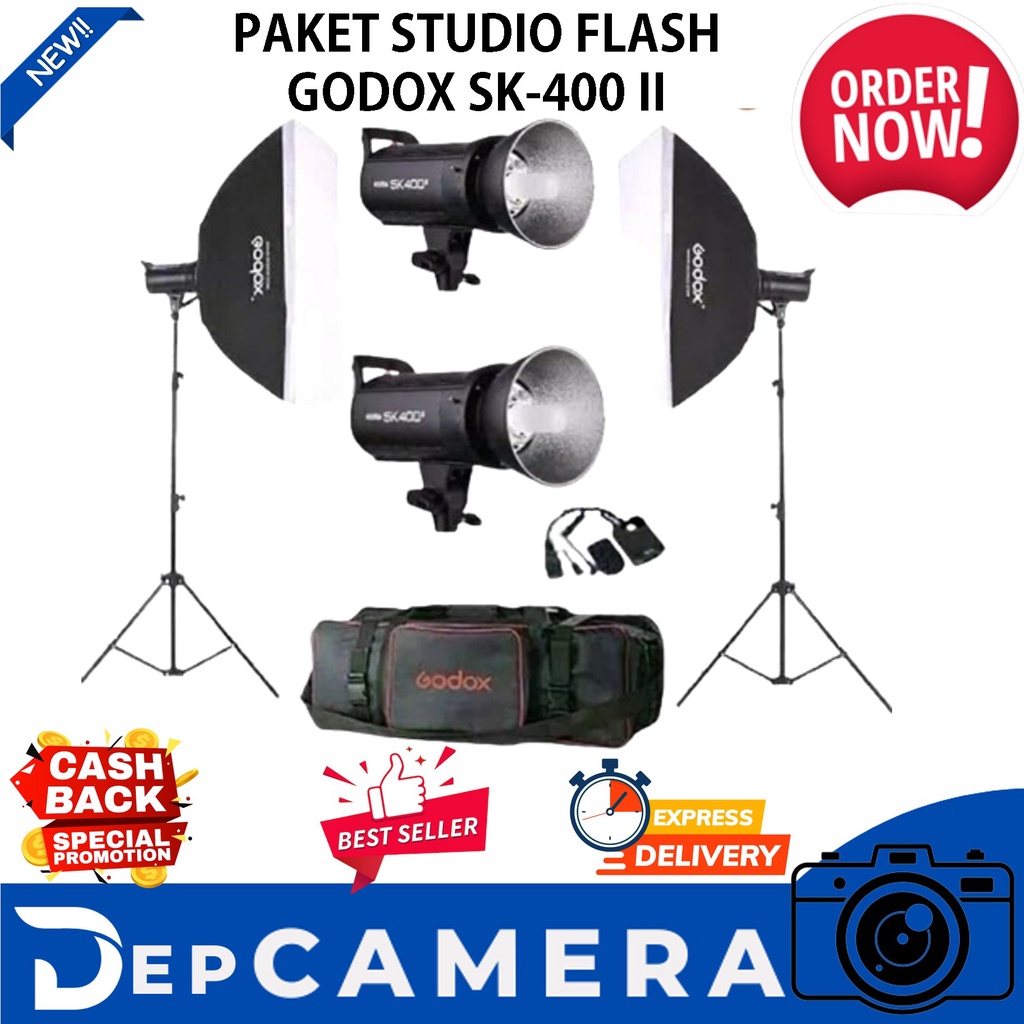 Paket Lampu Studio Godox SK-400 II Kit - Paket Studio SK400 II