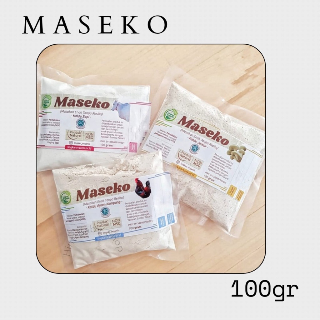 

Lingkar Organik Maseko Kaldu Kemasan Plastik [Refill 100gr]