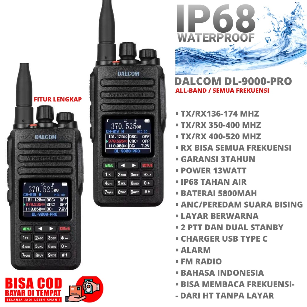 HT DALCOM JAPAN DL-9000 PRO IP68 13W