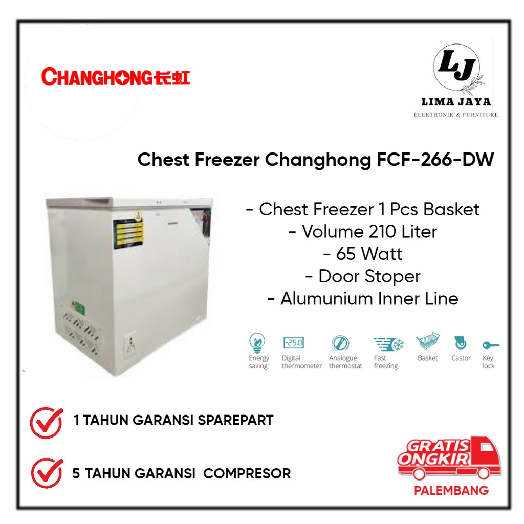 Chest Freezer Changhong FCF-266 Freezer Box Lemari Pembeku Changhong