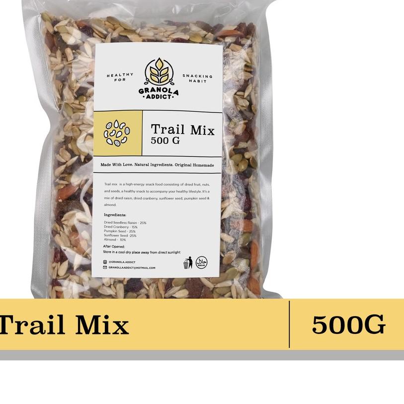 

❆ Granola Addict - Trail Mix (Sunflower, Pumpkin Seeds, Almond, Raisin, Cranberry) 500G ❃