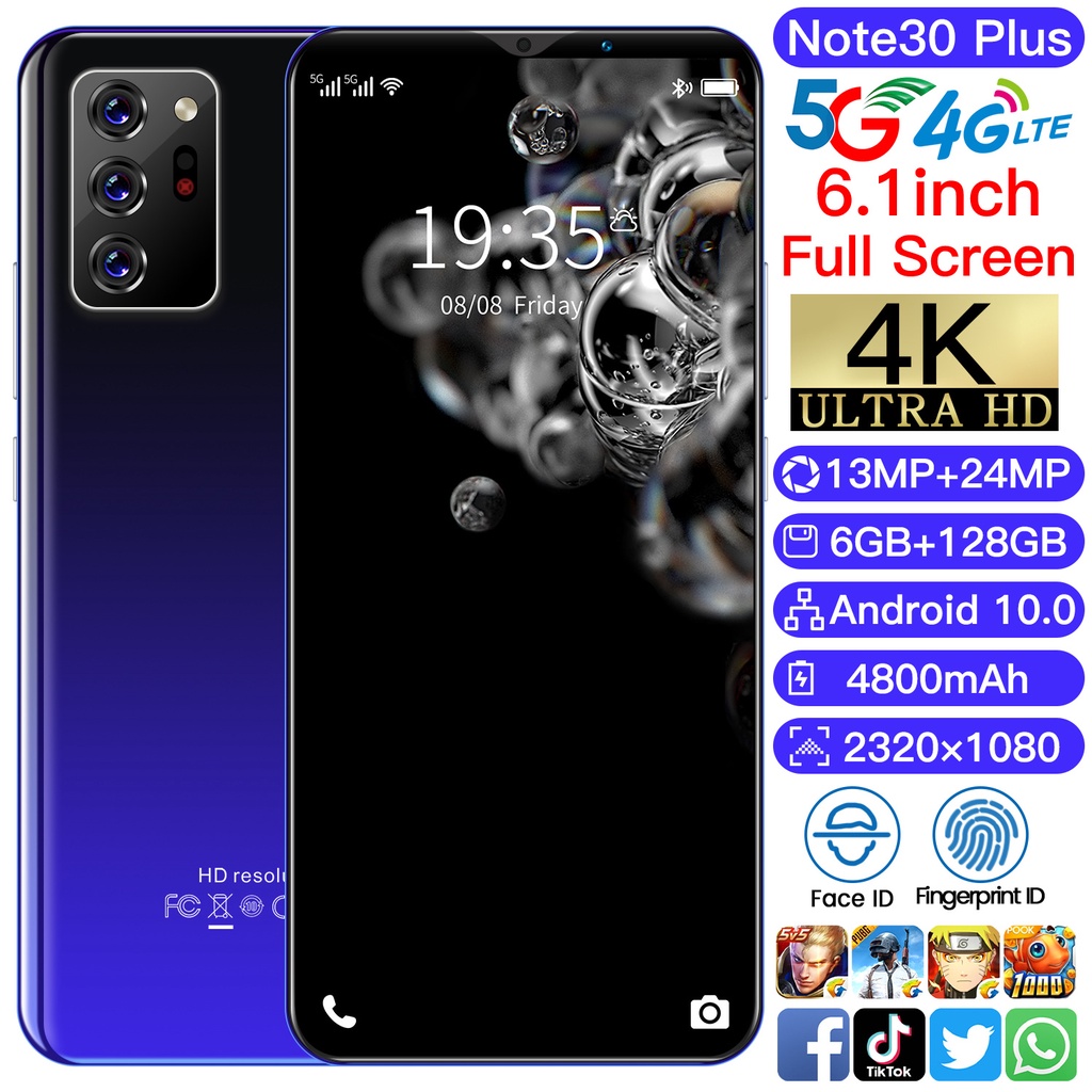【Pengiriman lokal】 note30 plus hp murah promo cuci gudang 5.8inci  6GB+128GB smartphone Bisa online 