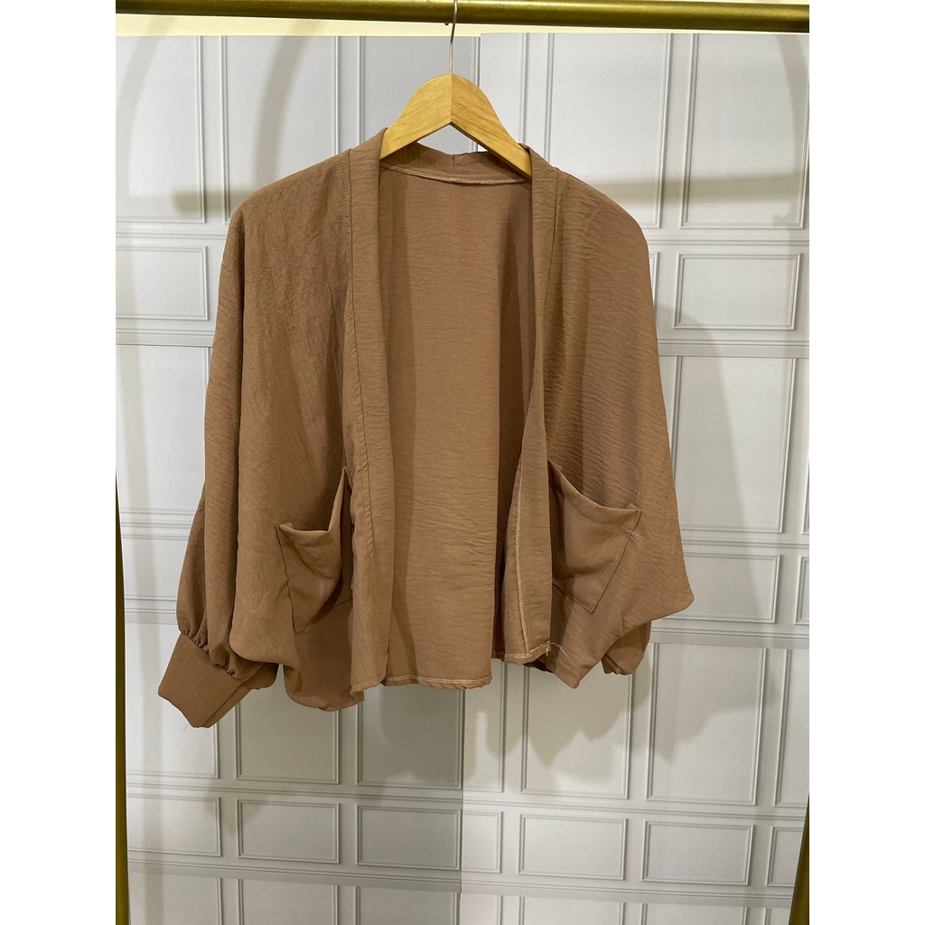 Basic id fashion Cardigan wanita batwing / Outer wanita jumbo / Carinkle crinkle airflow premium