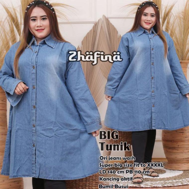 [ART. 8857] Tunik Jumbo Atasan Wanita JUMBO LD 140 TUNIK JEANS JUMBO LD 130 TUNIK JEANS JUMBO LENGAN