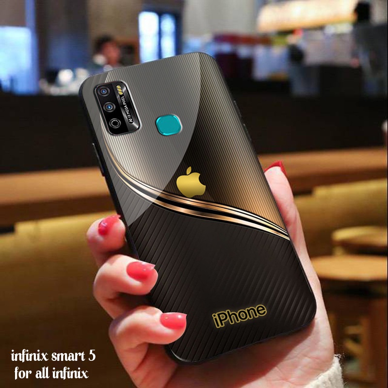 Legend Store - Softcase Glass Kaca  Infinix Smart 5 - Casing Hp For All Infinix - LS05 - Pelindung H