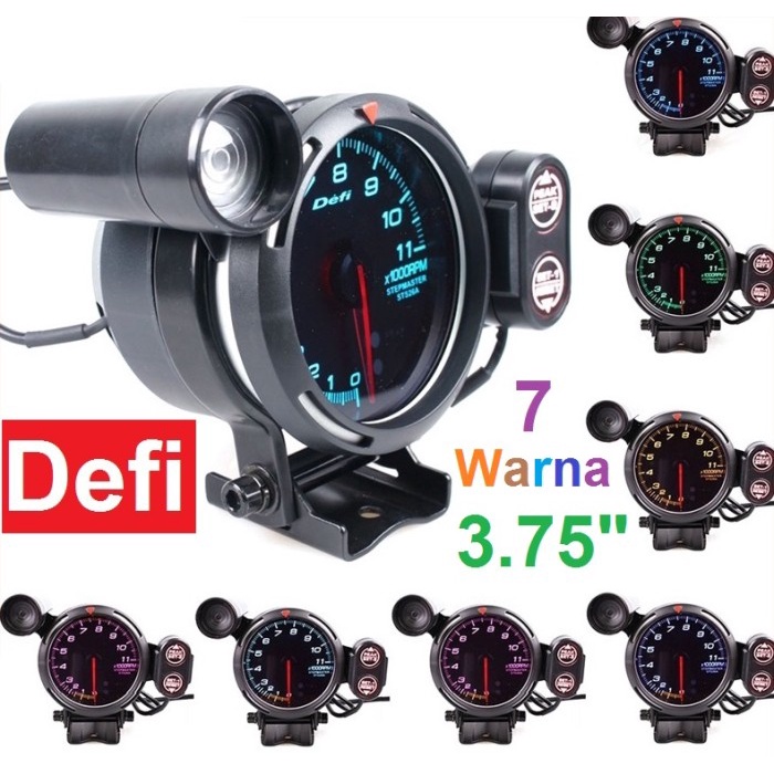 Takometer Defi BF 7 warna 3.75 inci Tachometer RPM Defi BF 7 Warna ORIGINAL