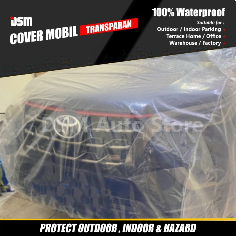 Cover Mobil Wuling Alvez Transparan / Plastik Tebal Waterproof Outdoor Indoor