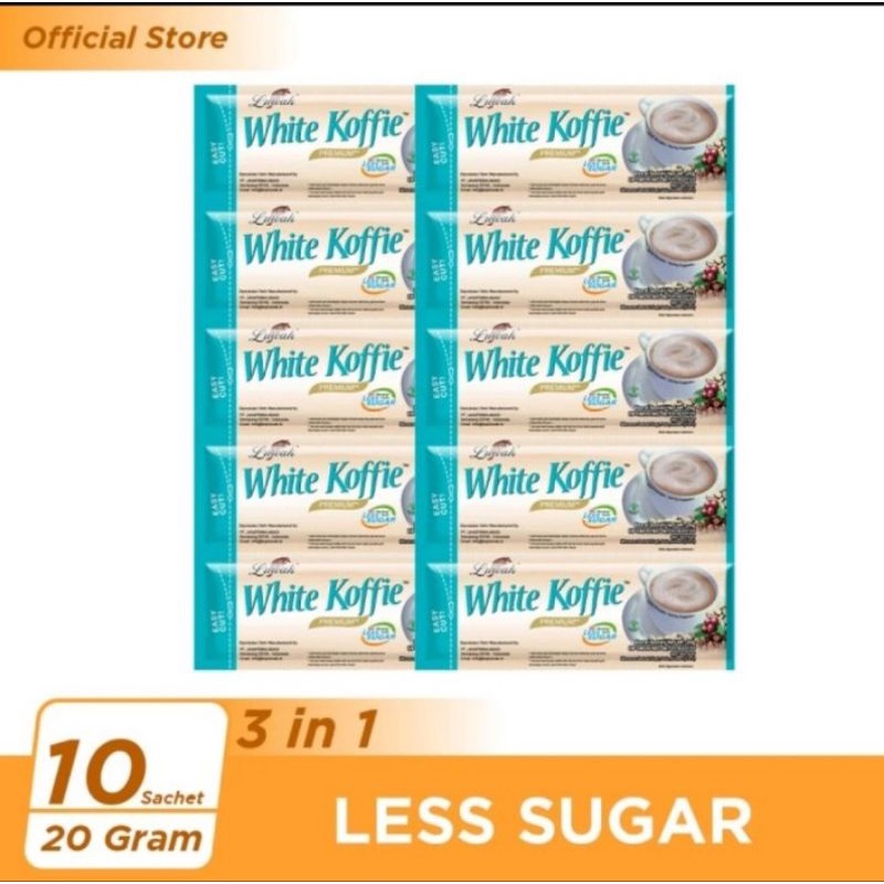 

Kopi Luwak White Koffie Less Sugar 1 Renceng 10x20gr