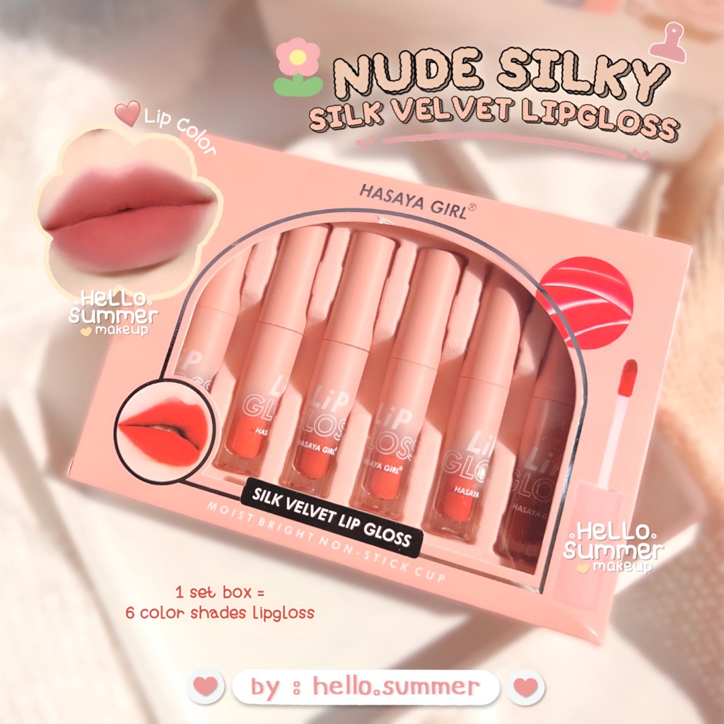 Hasaya Girl Nude Silky Silk Velvet Matte Lipgloss Transferproof Tahan Lama