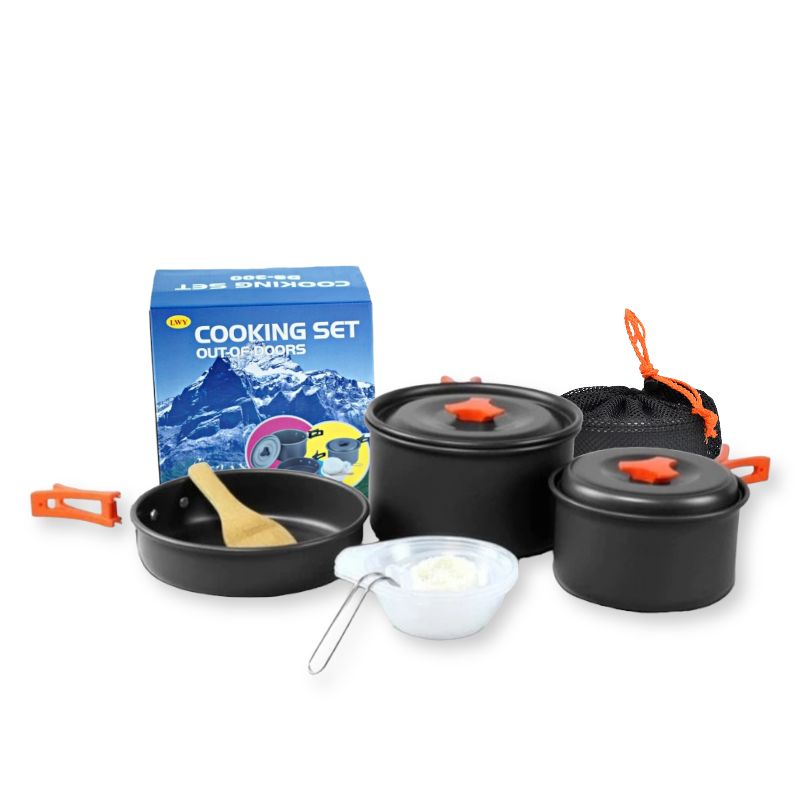 Paket Cooking Set DS300 plus Kompor Camping Kotak Alat Masak Camping Outdoor Portable