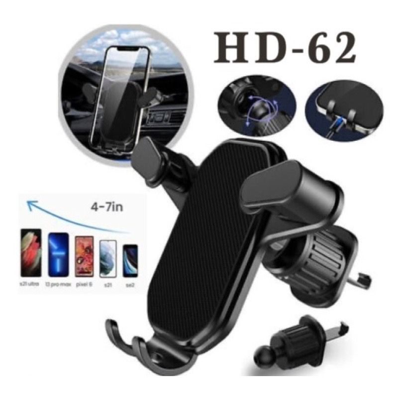 TERBARU Car Phone Holder HD62 HD-62 pasang AC mobil stand handphone Alat penyangga hp ventilasi ac tempat BY.SULTAN