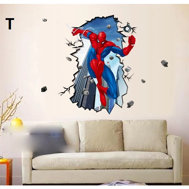 Reliza LIVE Wall Sticker Kartun Animation Superhero Stiker Dinding LDR55