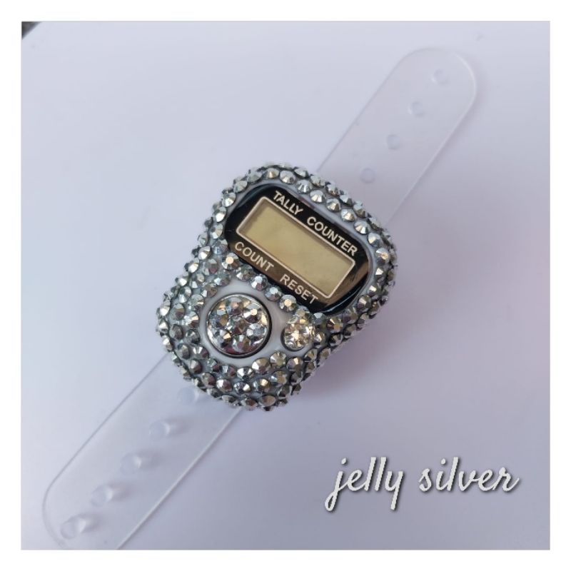 Tasbih Digital Swarovski Polos Persi Cincin/Gelang Keristal