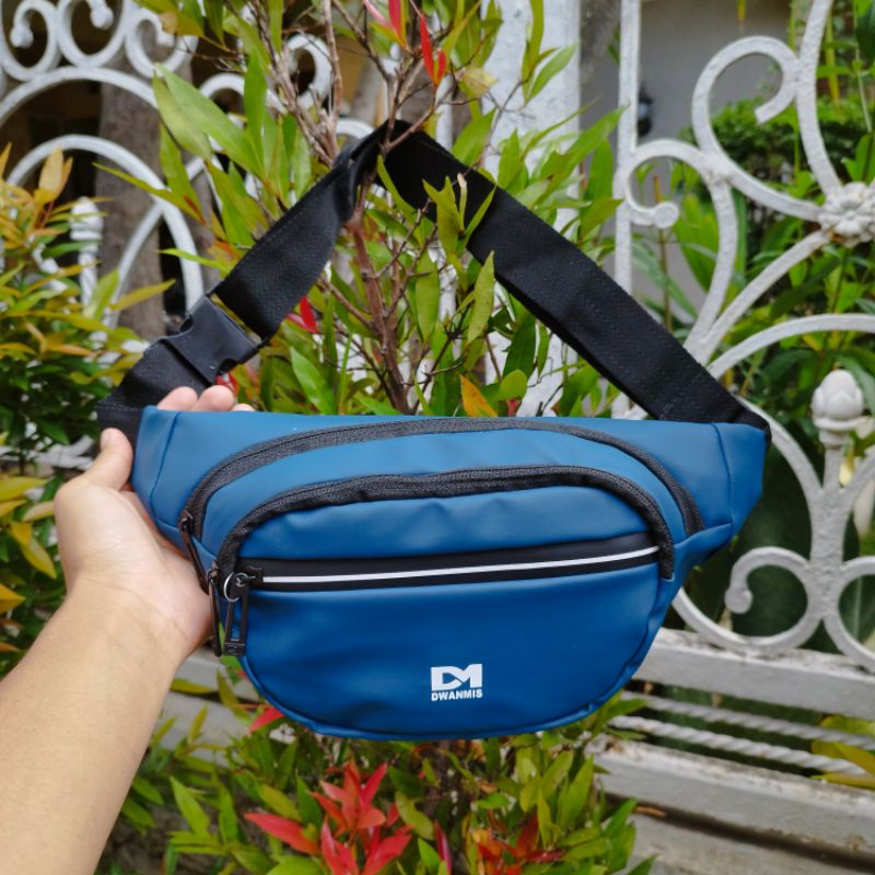 Waistbag Pria Exclusive Bahan Balon Super | Tas Selempang Pria Original Merk DM Waterproof