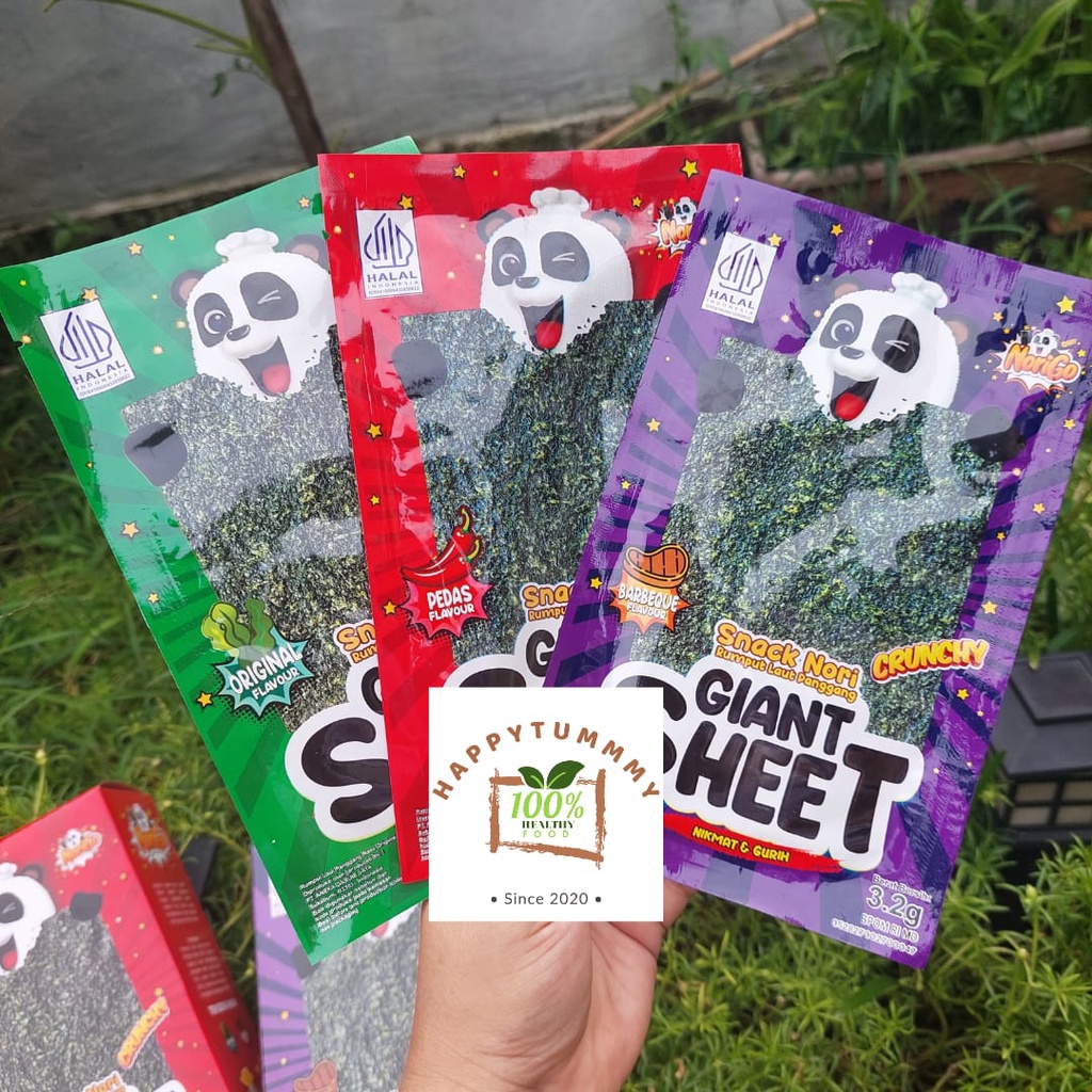 HPT - Norigo Giant Sheet SACHET PER PCS / Snack Nori / Snack Rumput Laut 3.2g