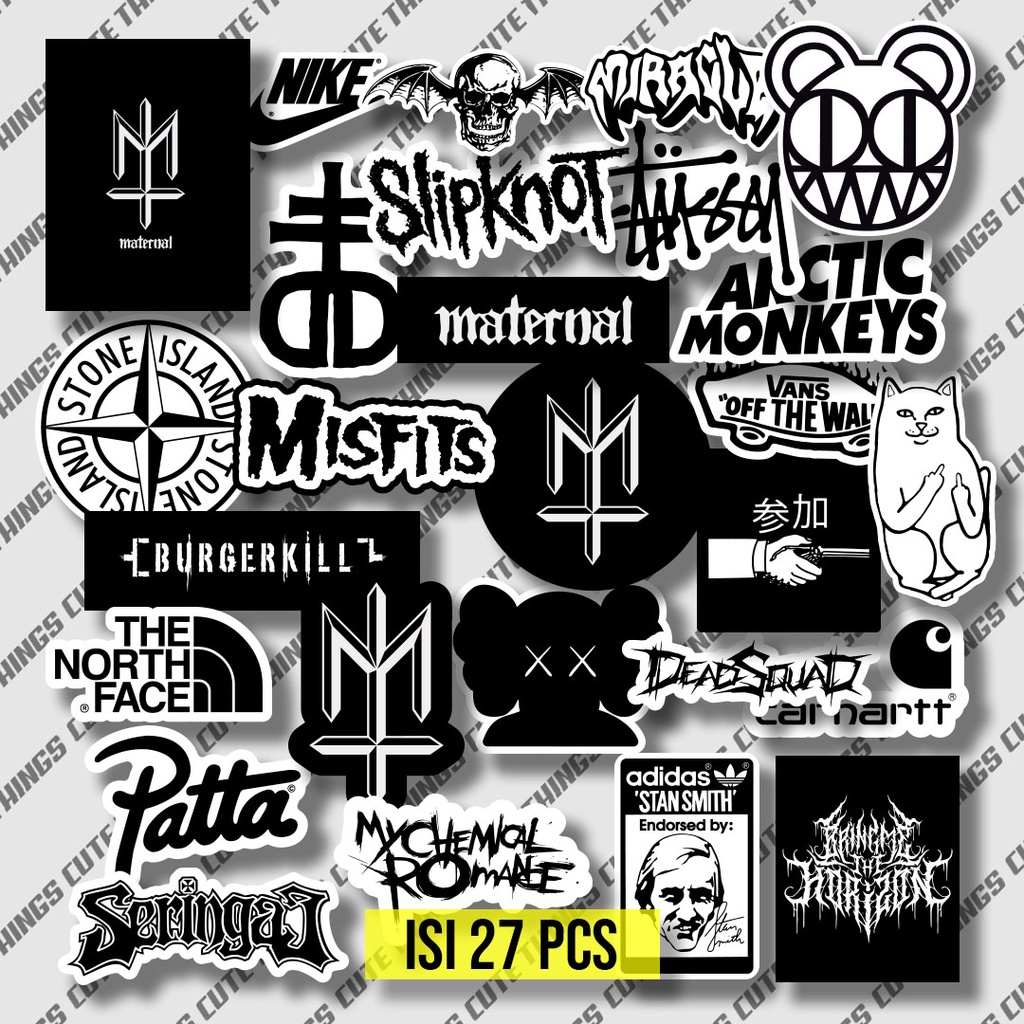 

27pcs Sticker pack band metal maternal untuk LAPTOP Pack Spesial Series | STIKER TUMBLER HP | STIKER LAPTOP STIKER stiker
