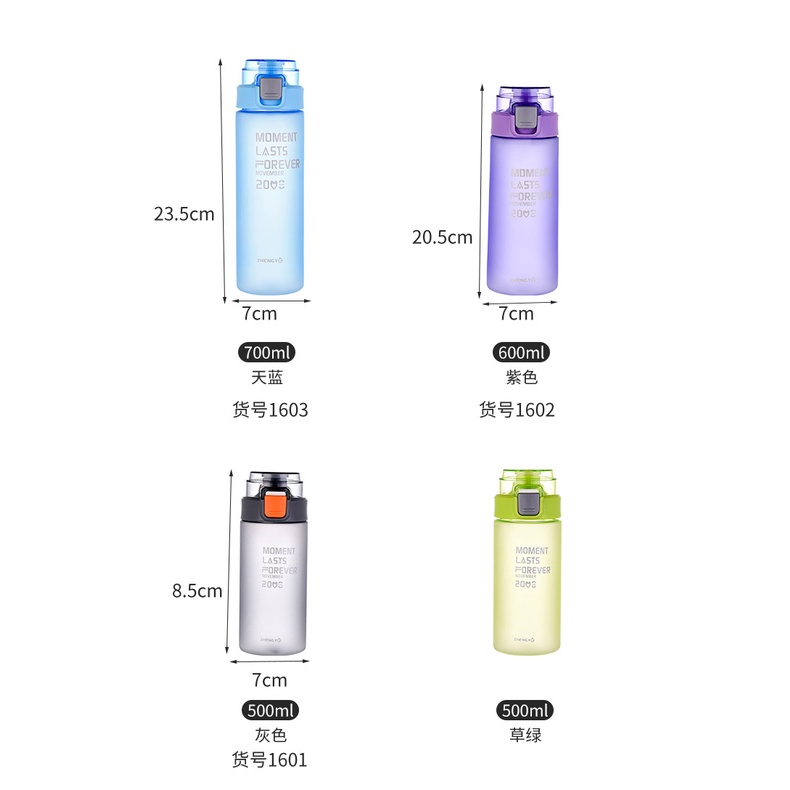 Botol Minum Trendy Type ZY  Serie 1600 BPA Free