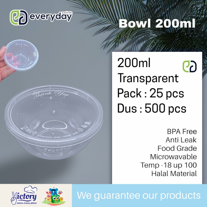 [Mangkok] Thinwall Bulat 200Ml / Thinwall Bowl 200Ml / Thinwall Mangkok 200Ml [Stok]