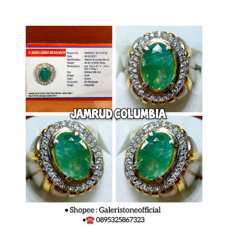 NATURAL BATU PERMATA JAMRUD COLUMBIA