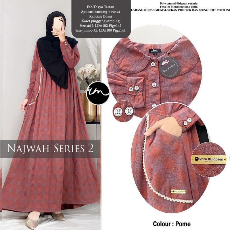Najwah Kinanti maxy tartan busui ori ratu