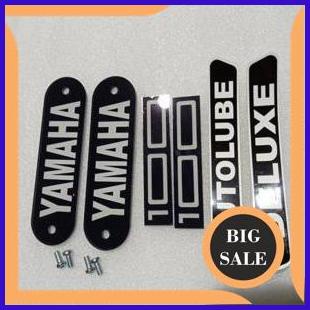 sparepart emblem tangki- eblem tutup aki logo emblem set yamaha l2g l2s eltuji 140ZZ3