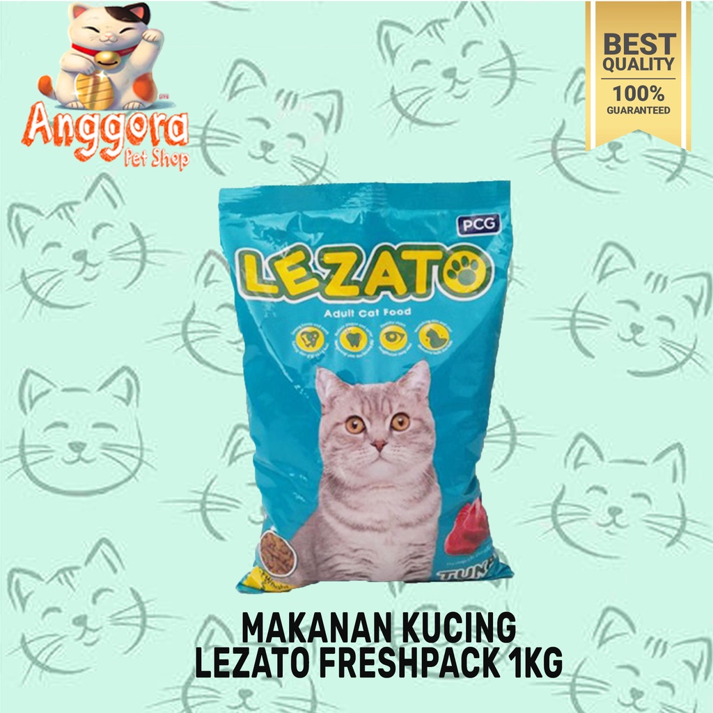 makanan kucing Tuna Flavour Lezato Adult  1kg  cat food Murah