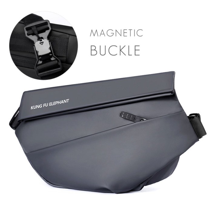 PROMO WEIXIER KE2021 TAS SELEMPANG PRIA ANTI AIR KUNGFU ELEPHANT - GRAY MAGNETIC TERLARIS TERMURAH K