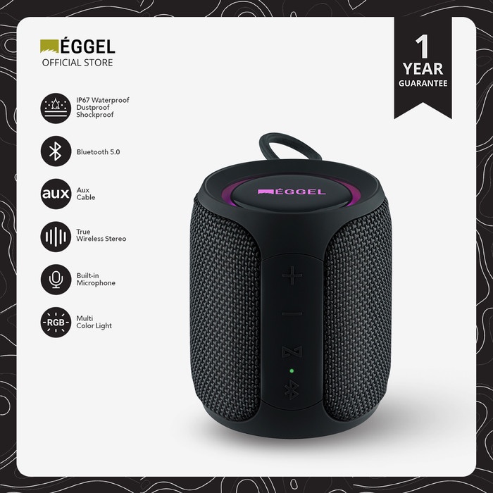 Speaker Eggel Terra 3 Mini 360 Waterproof Portable Bluetooth Speaker