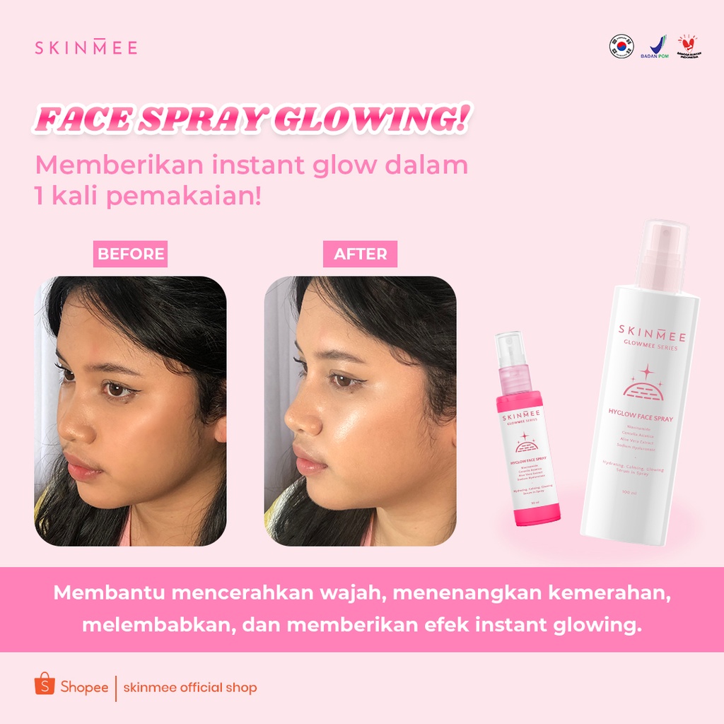 Jual Skinmee Glowmee Series Hyglow Face Spray Kemasan Baru Shopee