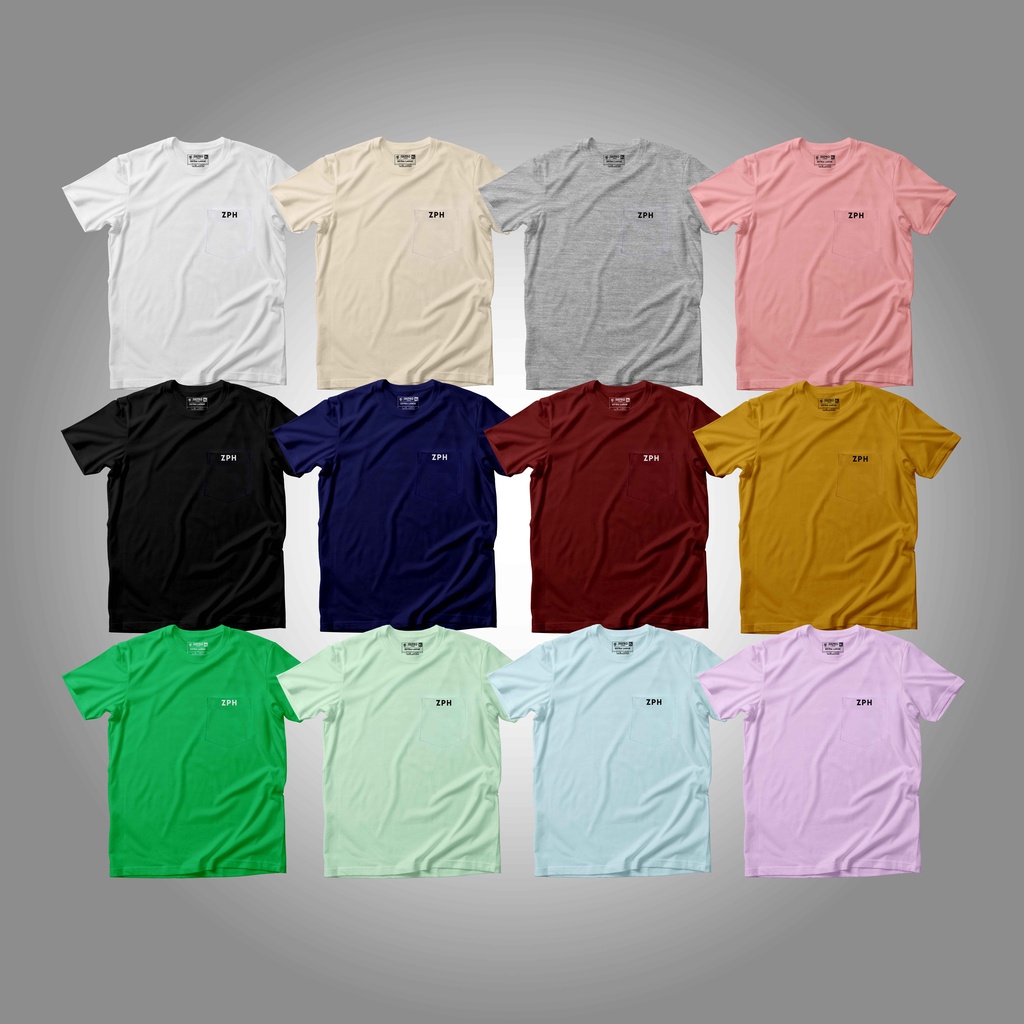 KAOS POLOS POCKET Lengan Pendek Saku BAHAN COTTON 24s