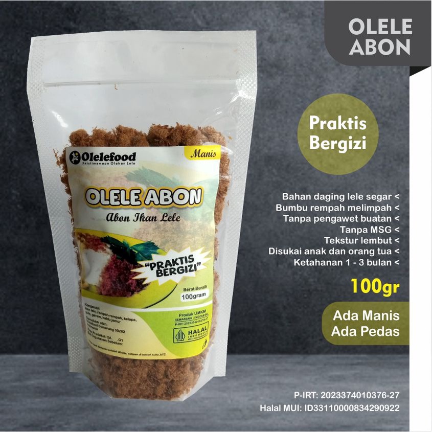 

OLELE ABON - Abon Ikan Lele 100 gram MPASI non MSG