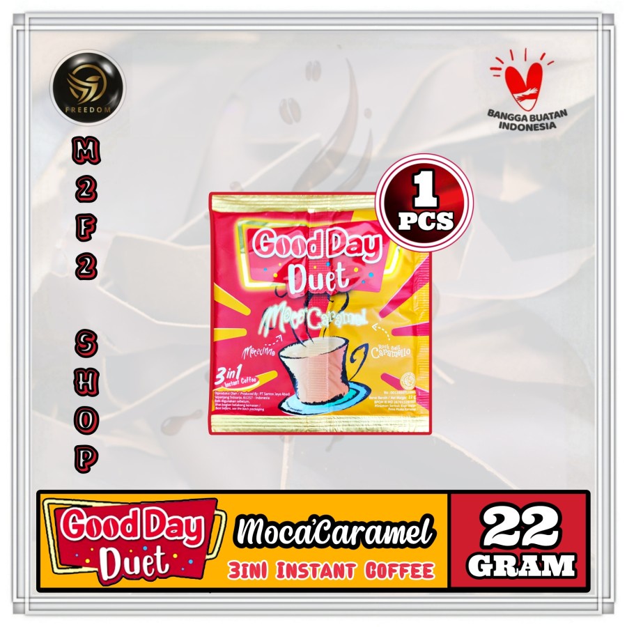 

Kopi Good Day Duet Moca Caramel 3in1 Sachet - 22 gr (Kemasan Satuan)