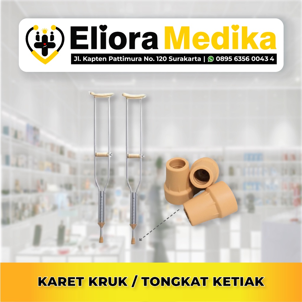 Karet Tongkat Ketiak/Karet Bawah Kruk/Karet Kruk