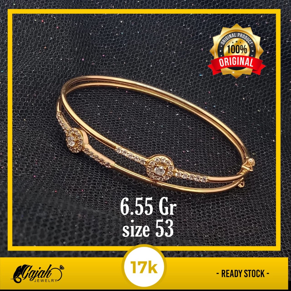 Gelang emas 17k - 6.55 gr kadar 750 - 4255