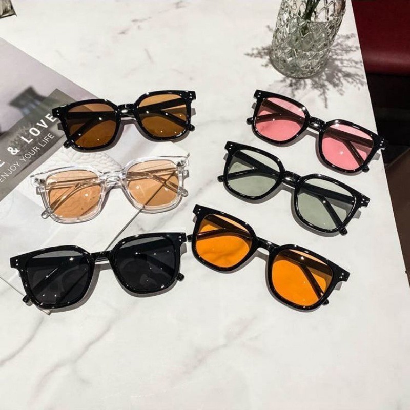 Kacamata Pria Wanita Universal Eropa Amerika Pribadi Kerai Bingkai Persegi Sunglasses