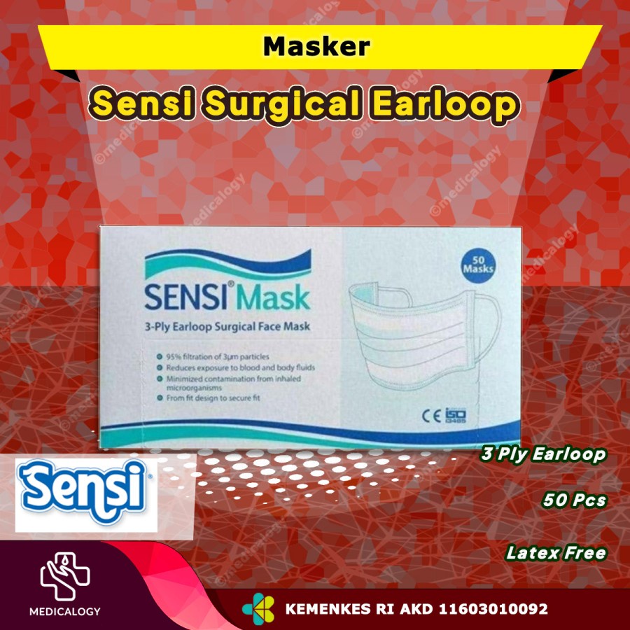Masker Sensi / Masker Karet Sensi Isi 50