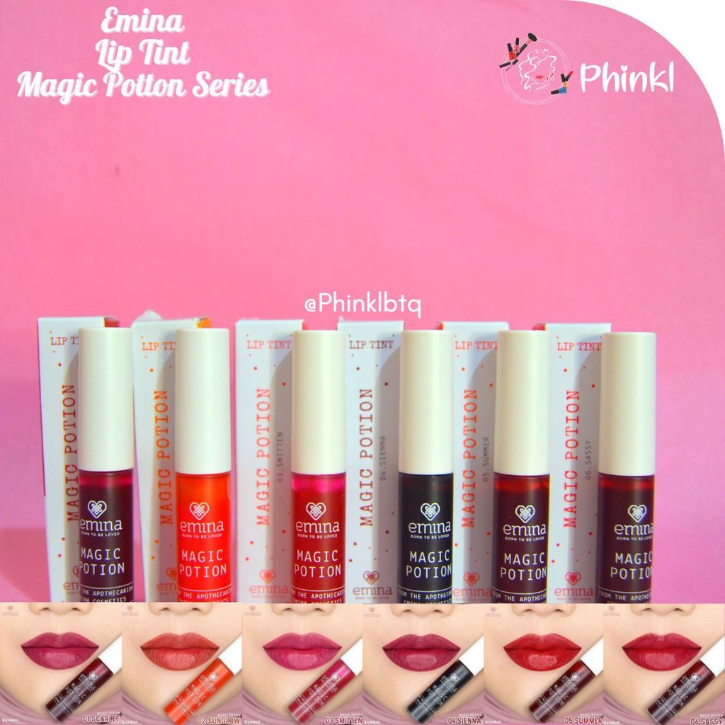 `ღ´ PHINKL `ღ´ ╰☆☆ 𝔢мιℕά ☆☆╮ Emina Magic Potion Lip Tint ala korea ombre cocok untuk remaja