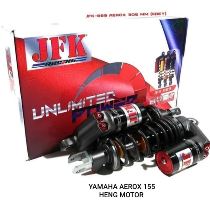 Shock Shockbreaker JFR Yamaha Aerox 155 type JFK 889 305 mm Hitam