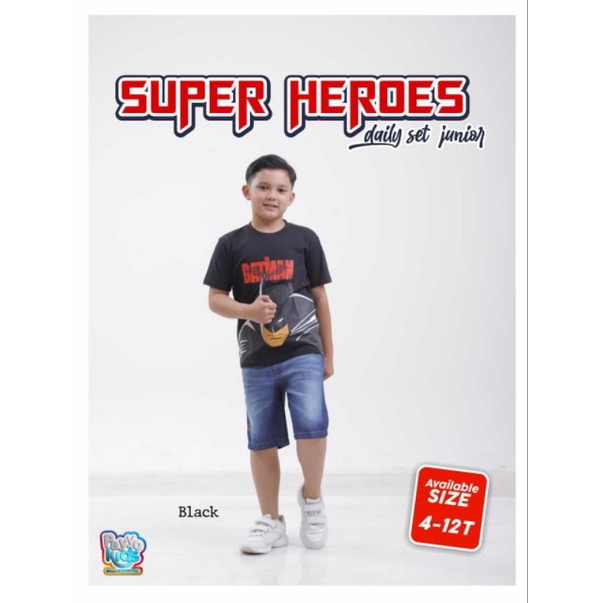 Set Jeans Super Hero by Payyo kids/setelan anak cowok 4-12T