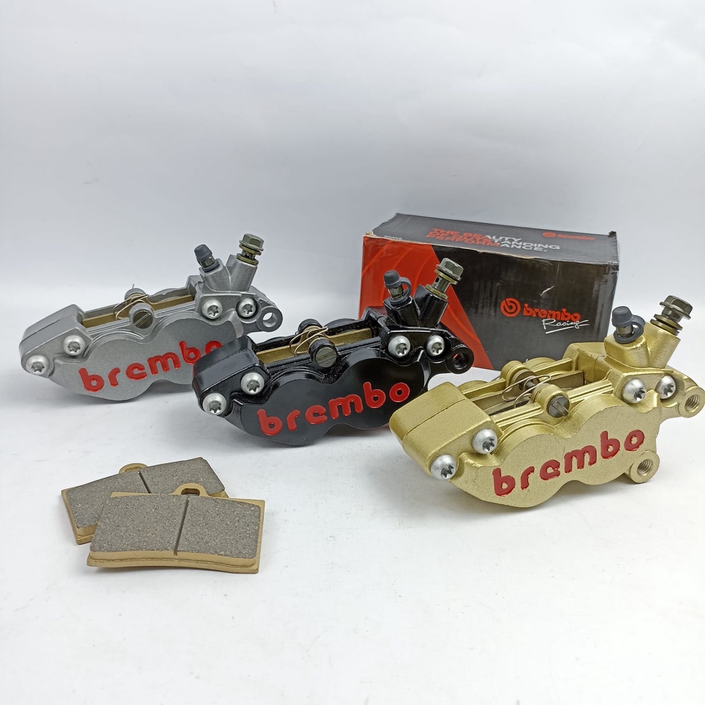 KALIPER 4 PISTON KALIPER BIG POT BREMBO CALIPER BIG AXIAL UNIVERSAL ninja beat vario scoopy mio fino