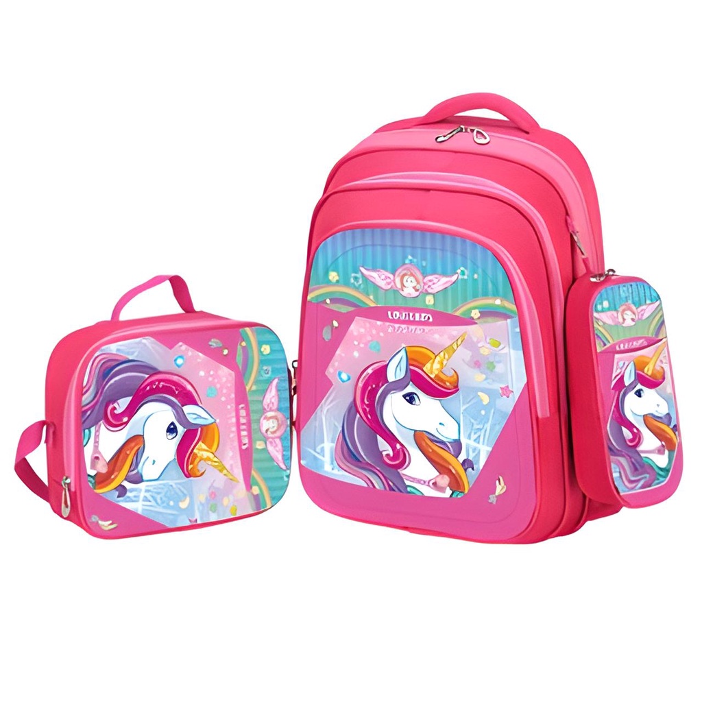 NEW TAS RANSEL ANAK SEKOLAH IMPORT SD 3D 3IN1 00140-00146/00150-00155