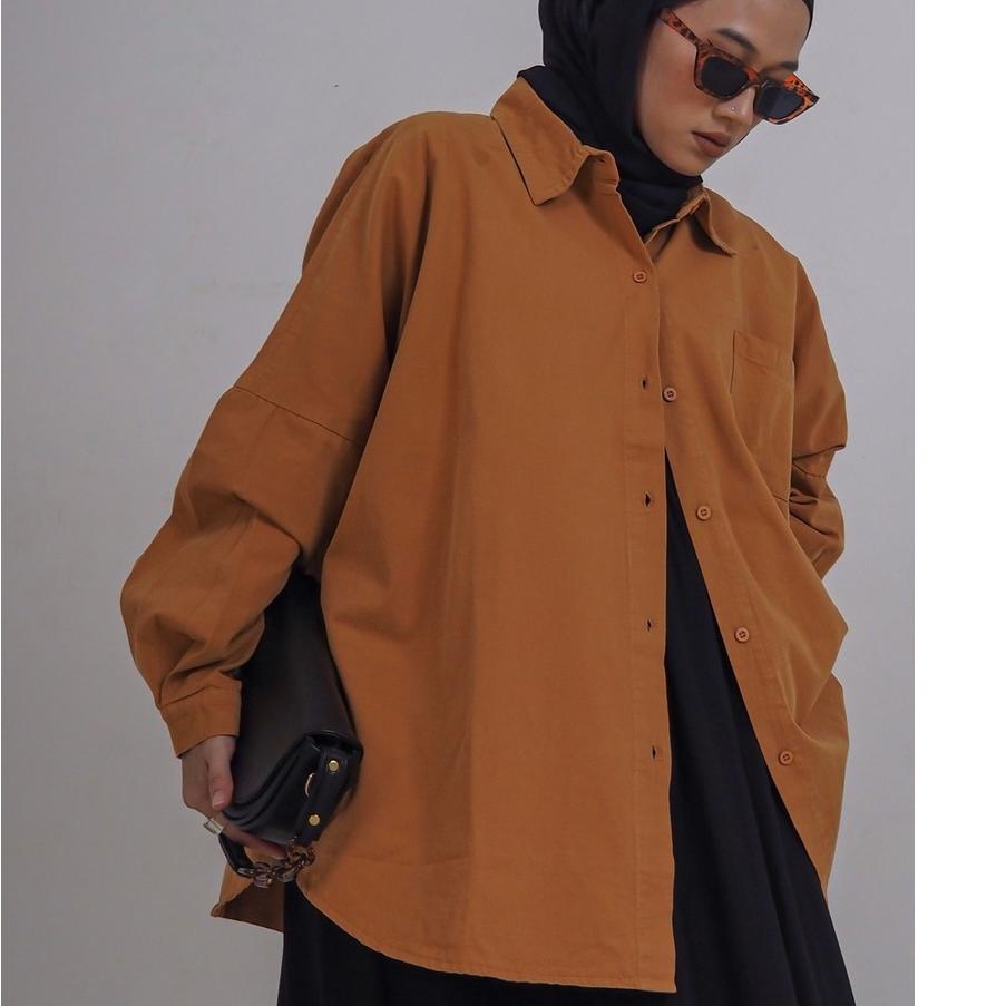 ☞ Myrubylicious DAGESTAN COLOUR OVERSIZED DENIM SHIRT ✥