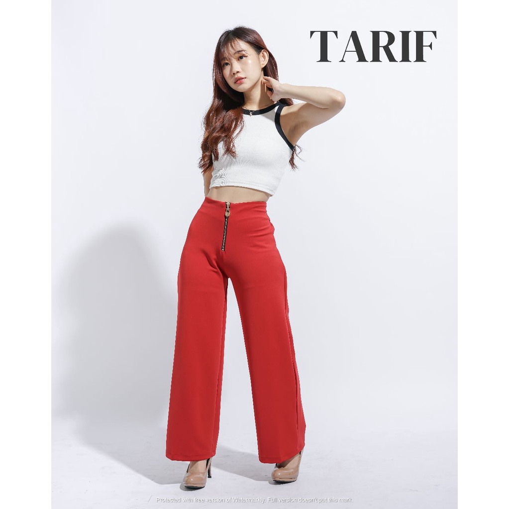 Raisa CELANA KULOT WANITA - By Tarif - CELANA PANJANG WANITA SLETING - CELANA HIGHWAIST (L200)