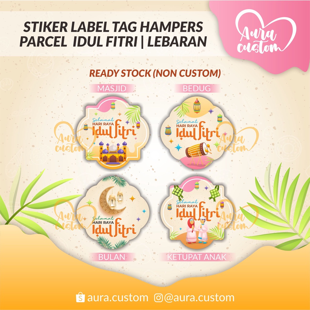 

Stiker Idul Fitri Ramadhan Lebaran - Sticker Label Tag Hampers / Parsel / Parcel - Ready Stock